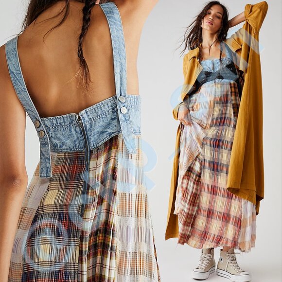 Rare Free People Mix It Up Dress Sz 14 - Picture 4 of 15